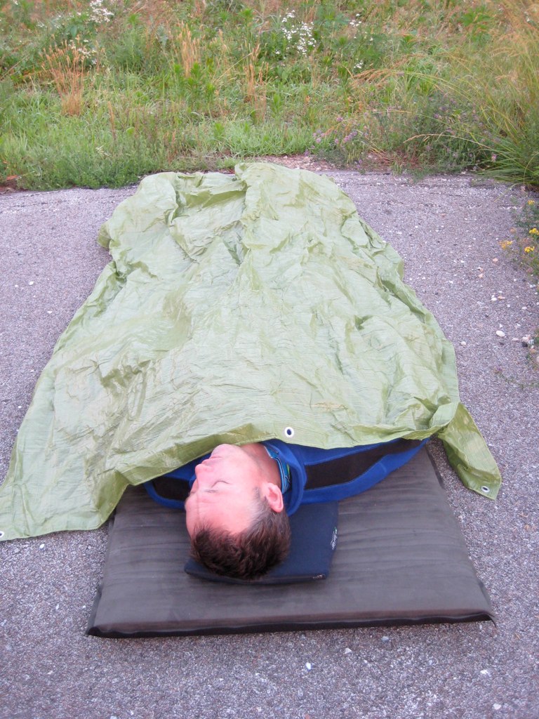 Having a nap on the road